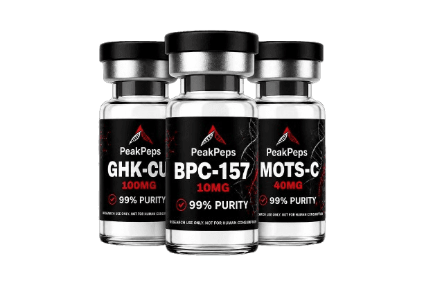 PeakPeps premium research peptide vials